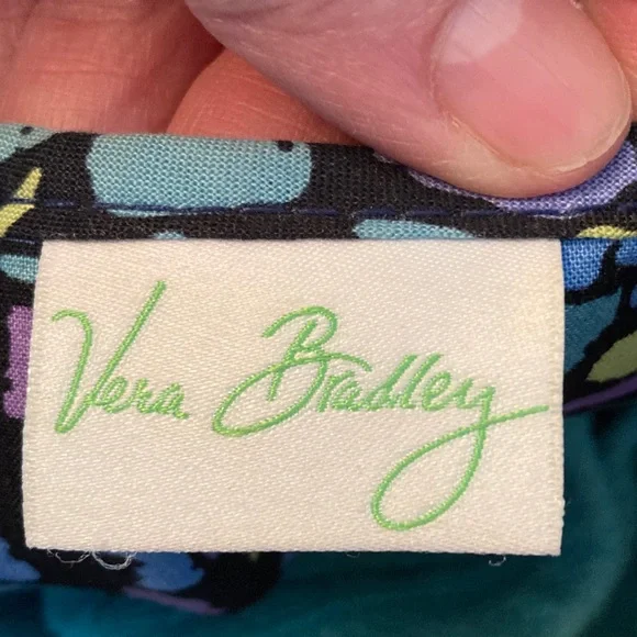 Vera Bradley Navy Quilted Floral Shoulder Tote - Picture 2 of 8